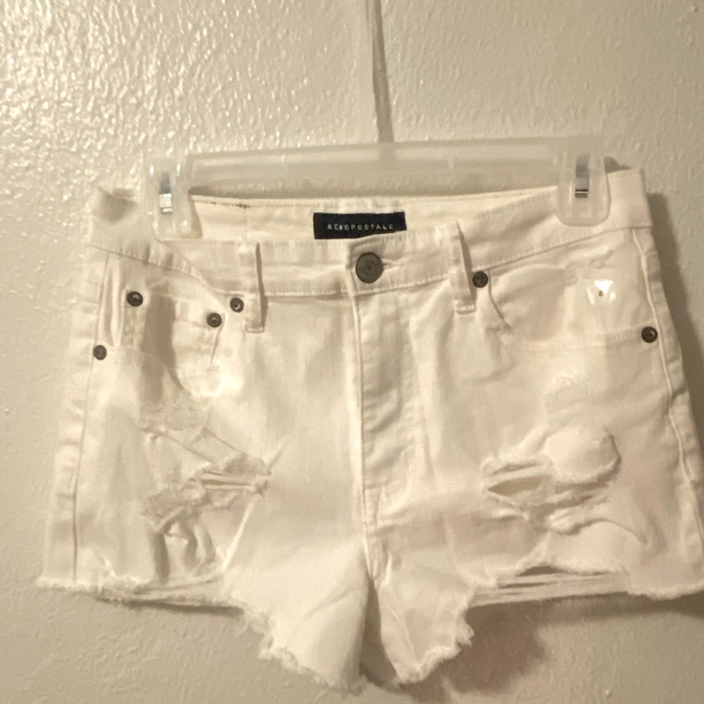 High-Rise Denim Shorty Shorts